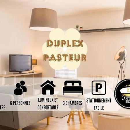 Le Duplex Pasteur - 5 Min Hypercentre - Ideal Groupe Apartment Troyes