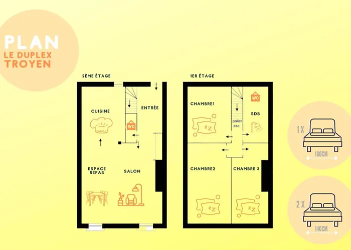 Appartement Le Duplex Pasteur - 5 Min Hypercentre - Ideal Groupe